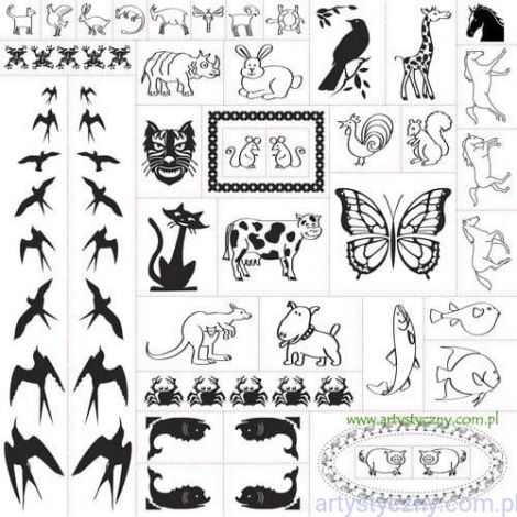 Stemple silikonowe Fiskars Animals, 41szt